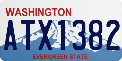 WA license plate ATX1382