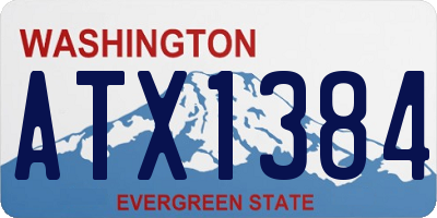 WA license plate ATX1384