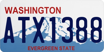WA license plate ATX1388