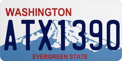 WA license plate ATX1390