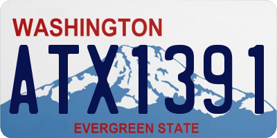 WA license plate ATX1391