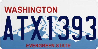 WA license plate ATX1393