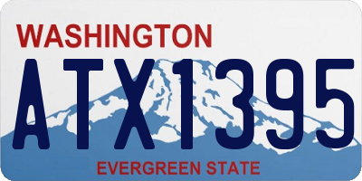 WA license plate ATX1395