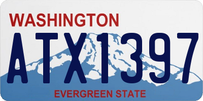 WA license plate ATX1397