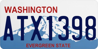 WA license plate ATX1398
