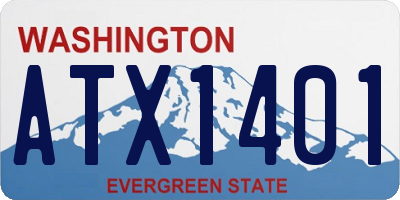 WA license plate ATX1401