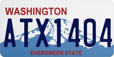WA license plate ATX1404