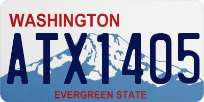 WA license plate ATX1405