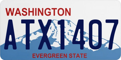 WA license plate ATX1407