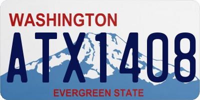 WA license plate ATX1408