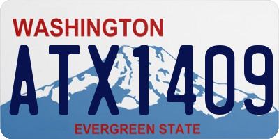WA license plate ATX1409