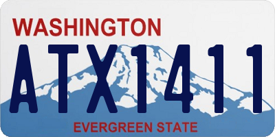 WA license plate ATX1411