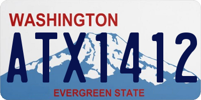 WA license plate ATX1412
