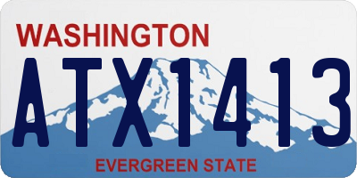 WA license plate ATX1413