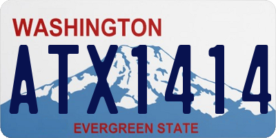 WA license plate ATX1414
