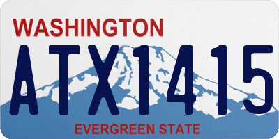 WA license plate ATX1415