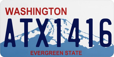 WA license plate ATX1416