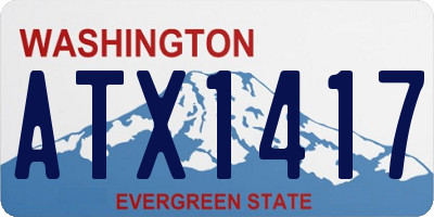 WA license plate ATX1417