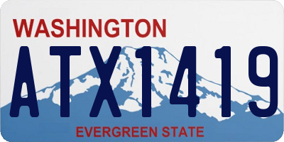 WA license plate ATX1419