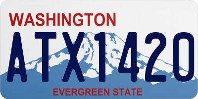 WA license plate ATX1420