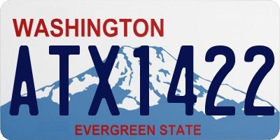 WA license plate ATX1422