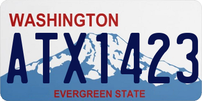 WA license plate ATX1423