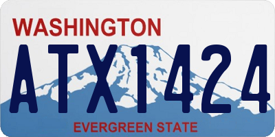 WA license plate ATX1424