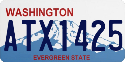 WA license plate ATX1425