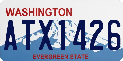 WA license plate ATX1426