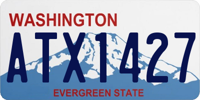 WA license plate ATX1427