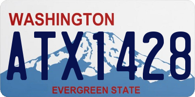 WA license plate ATX1428