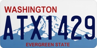 WA license plate ATX1429