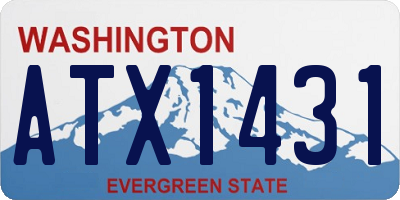 WA license plate ATX1431