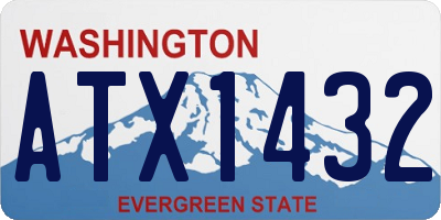 WA license plate ATX1432