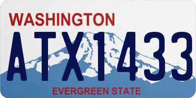 WA license plate ATX1433