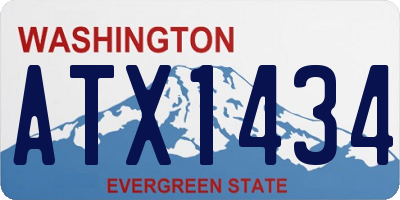 WA license plate ATX1434