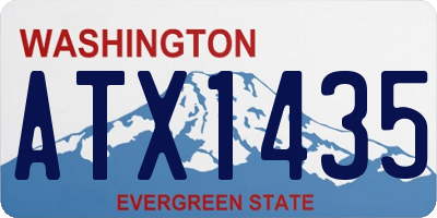 WA license plate ATX1435