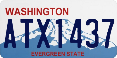 WA license plate ATX1437