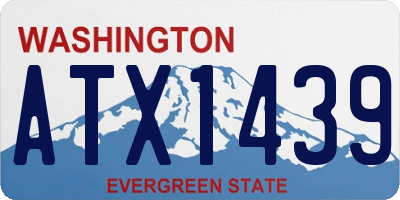 WA license plate ATX1439