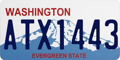 WA license plate ATX1443