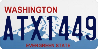 WA license plate ATX1449