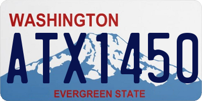 WA license plate ATX1450