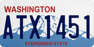 WA license plate ATX1451