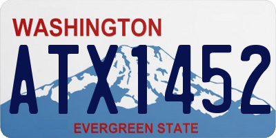WA license plate ATX1452