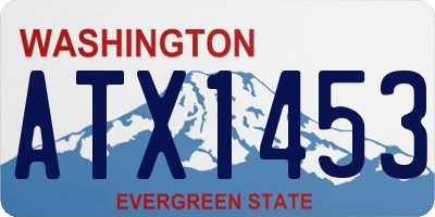 WA license plate ATX1453