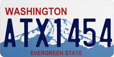 WA license plate ATX1454