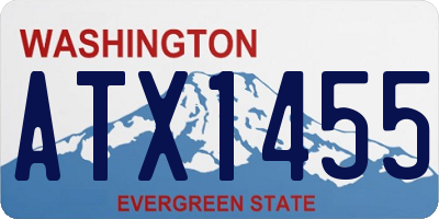 WA license plate ATX1455