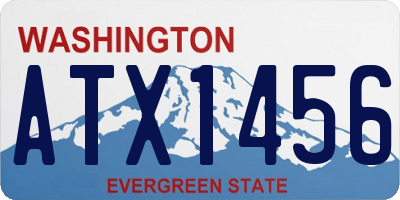 WA license plate ATX1456
