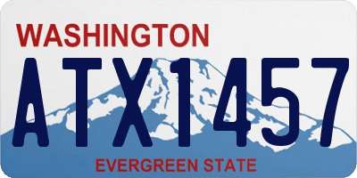 WA license plate ATX1457