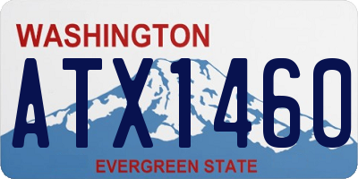 WA license plate ATX1460